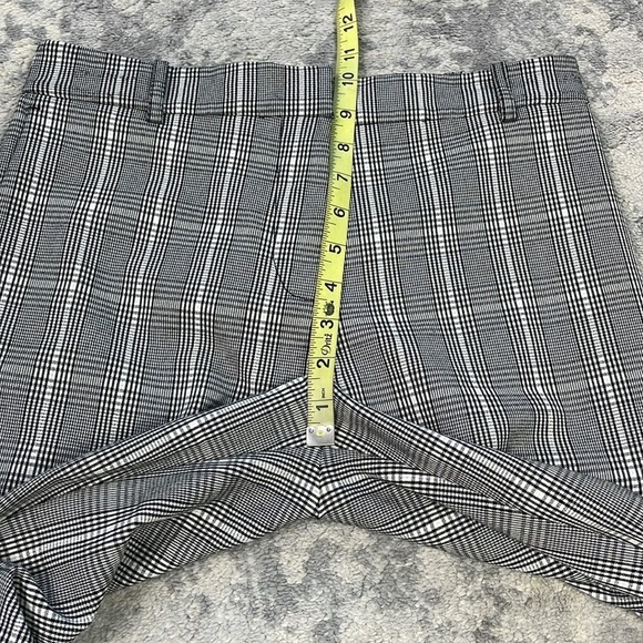 Derek Lam 10 Crosby Plaid Trouser Pants Crop Ankle 2 Tone Button Hem Sz 2 - Picture 8 of 14